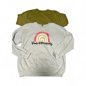 Large crewnecks women’s Army green and light blue